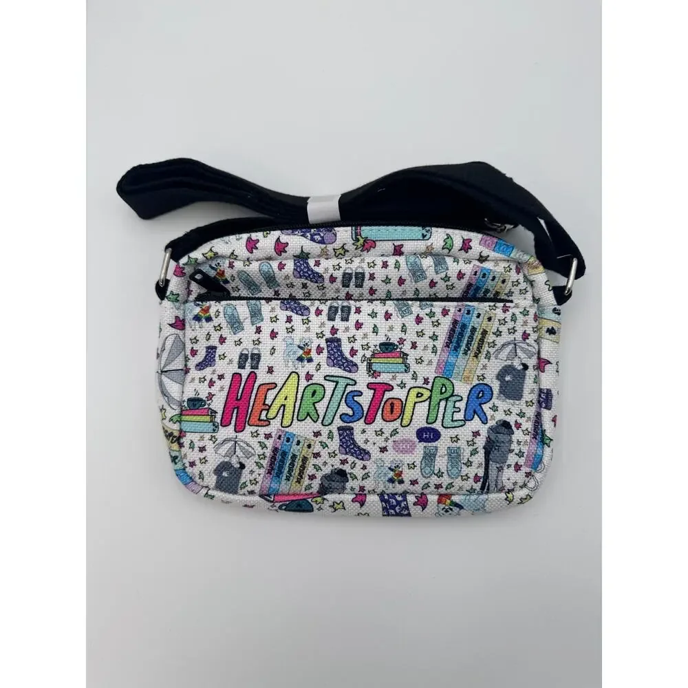 Heartstopper Crossbody Bag Small Zippered Shoulder Purse Book Lover Bag NEW